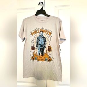 Halloween Michael Myers T Shirt- Size S - BRAND NEW‎ W TAG - Light Grey Horror